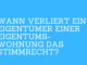 Wann verliert ein Eigen­tümer einer Eigentumswohnung das Stimmrecht?