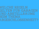 Welche Regeln gelten für Garagen und Abstellräume beim Thema Abgeschlossenheit?