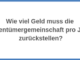 Wie viel Geld muss die Eigentümergemeinschaft pro Jahr zurückstellen