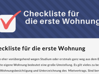 Checkliste - Erste eigene Wohnung